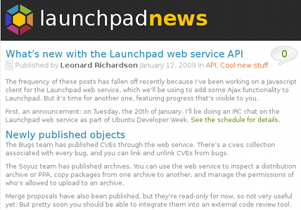 News about what's new in the API